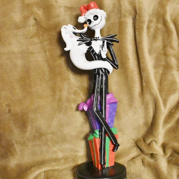 Disney Holiday Jack Skellington And Zero Nightmare Before Christmas Figurine Statue 2 New